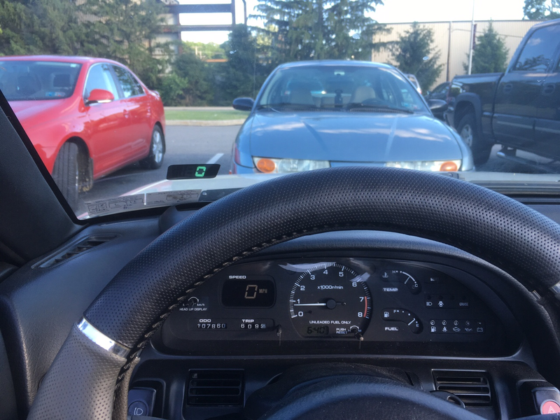 Cox’s clever trick to get the heads-up display to work: limo tint.